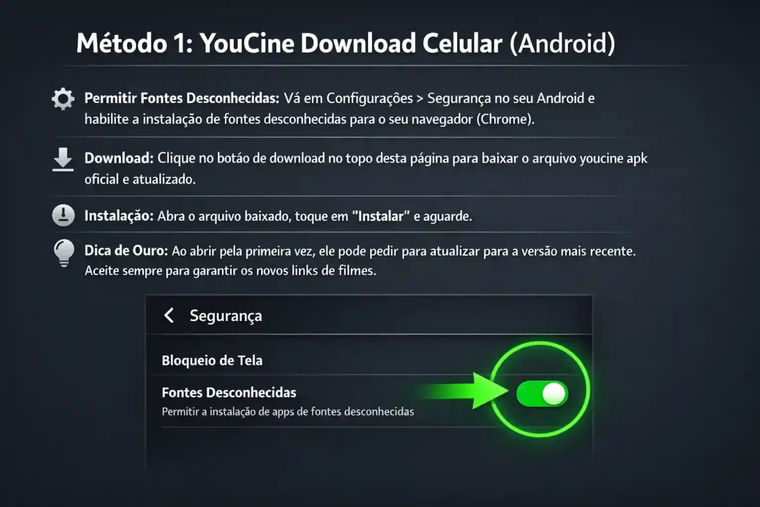 Tela de instalação do APK no Android