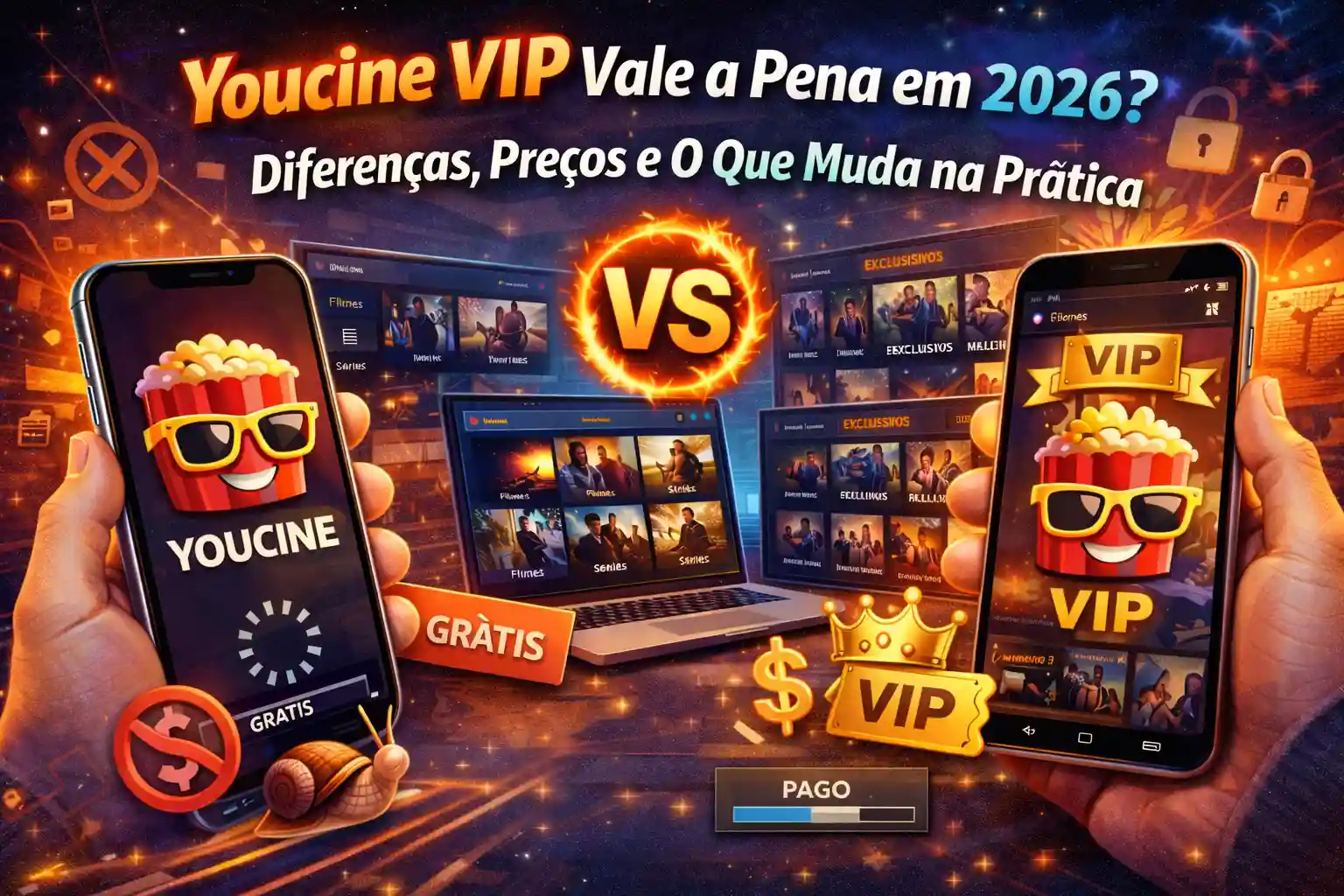 Youcine VIP Vale a Pena em 2026 Diferenças, Preços e O Que Muda na Prática